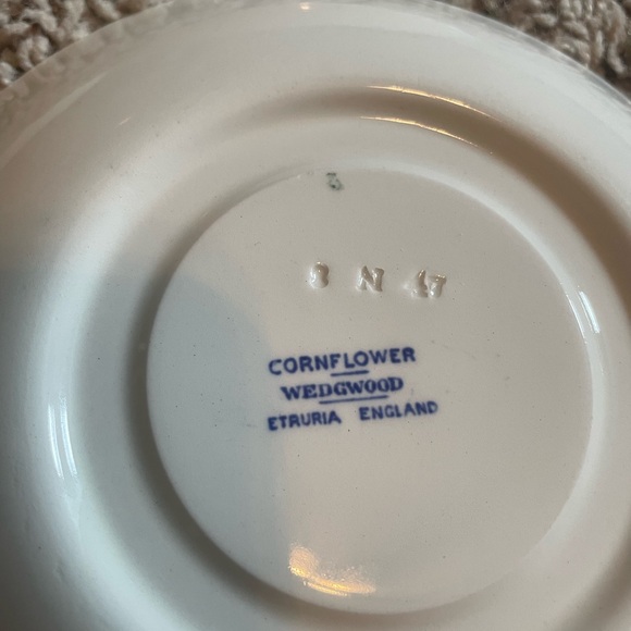 Wedgewood Cornflower of Etruria made in England Set of 4 Saucers Small Plates - Picture 3 of 10